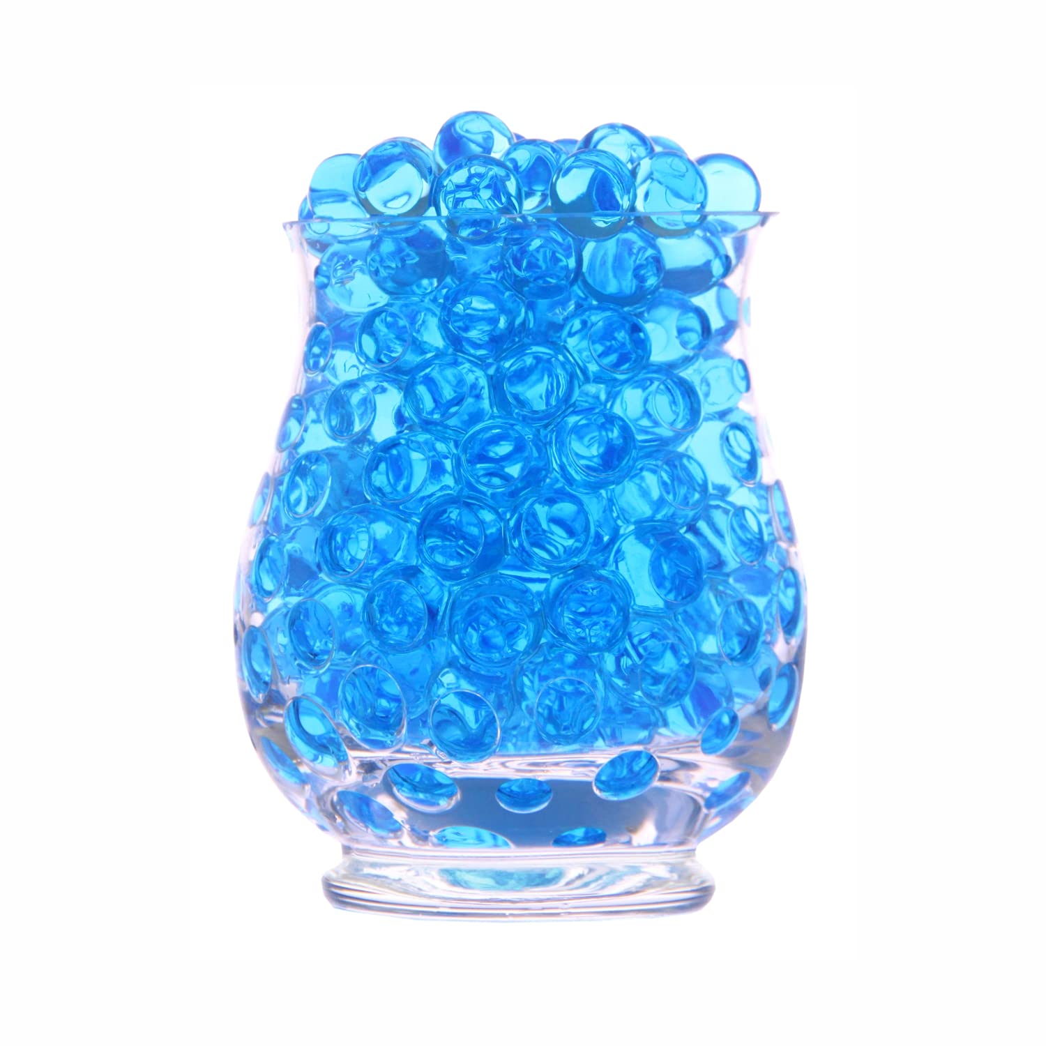 PMLAND 45000 Pieces Light Blue Vase Filler Jelly Gel Beads Growing Crystal for Home Decoration and Wedding Centerpiece -