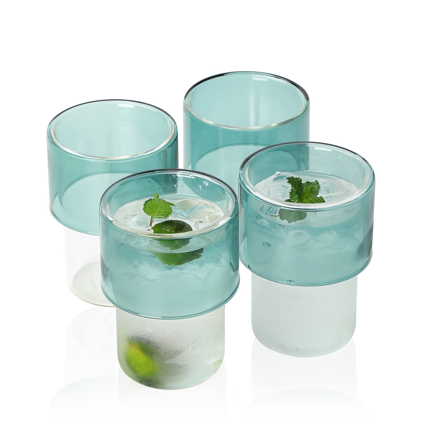 Eryngii Double Wall Highball Glasses for Coffee Water Soda for Bars Restaurants (Blue)  
Eryngii Double Wall Highball Gl